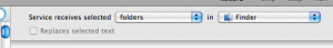 Automator Service configuration